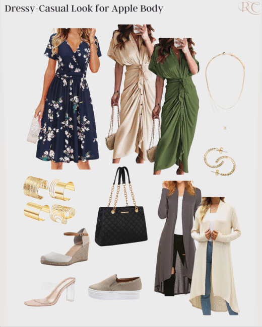 Styling Look Board - Dressy Casual Look For Apple Body