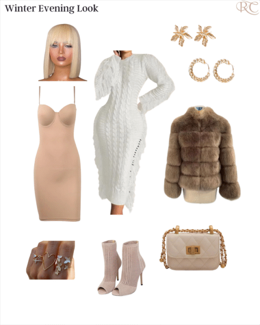 Styling Look Board - Winter Evening Look