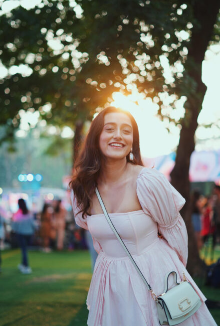 Aashi Adani - Pink Corset Dress - Nykaa Land 2023