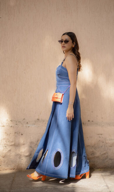Aashi Adani - Denim Dress - Lakme Fashion Week 2024