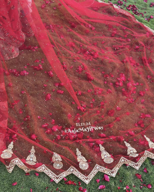 Customised Veil for the Wedding Pheras