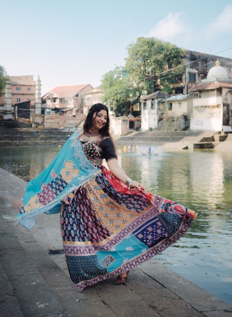 Influencer Alfiya Khan at a Navratri Shoot